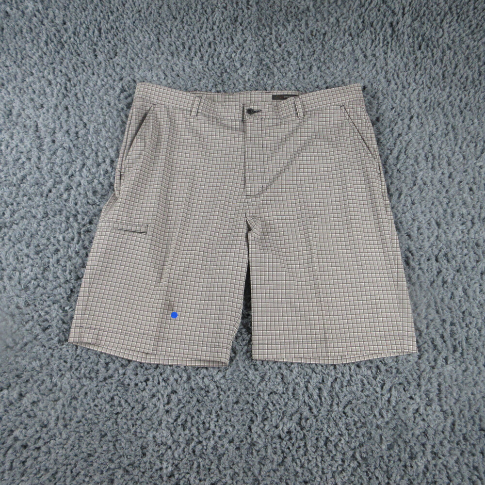 Greg Norman Shorts Mens ' 40 Beige Brown Check Plaid Bermuda 40 x 10*
